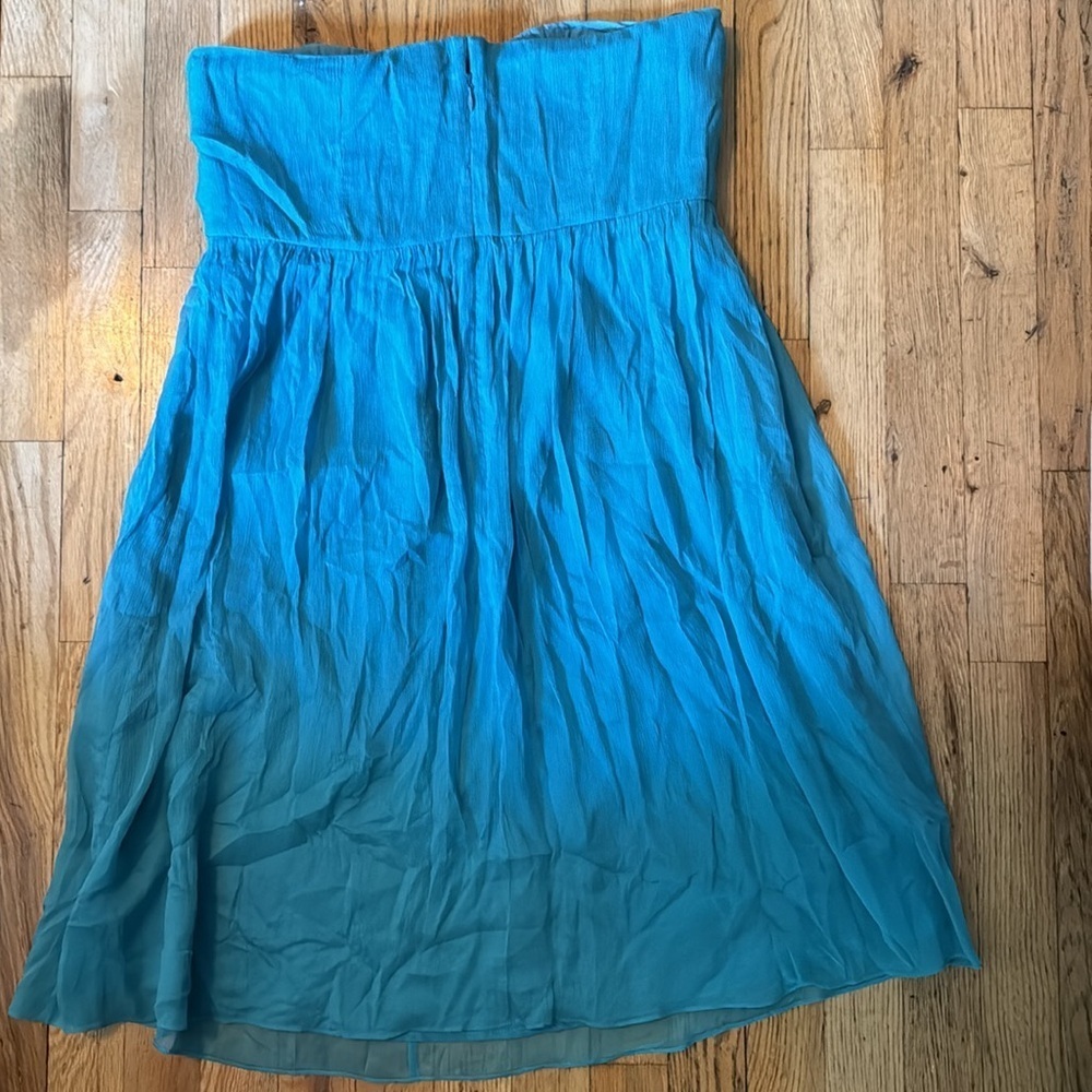 J. Crew Strapless Turquoise Dress - Picture 5 of 7